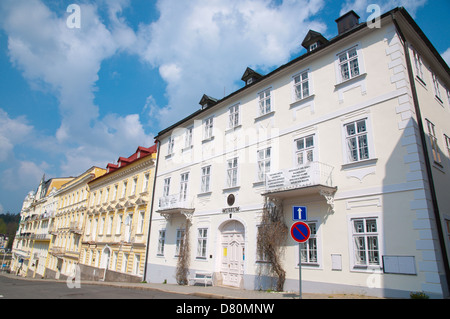 Mestske Muzeum Stadtmuseum außen Goethovo Namesti Platz Marianske Lazne aka in Marienbad Karlovy vary Region Tschechien Stockfoto