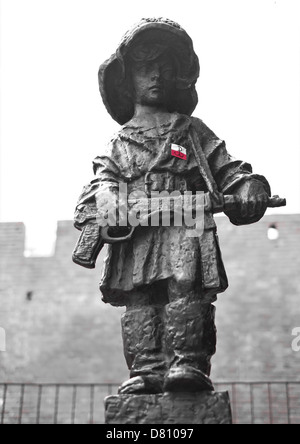 Kleinen Aufständischen - kleinen Aufständischen-Denkmal in Warschau Polen Kindersoldat Stockfoto