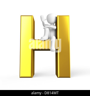 Das goldene Alphabet für das Schreiben für besondere Grüße, Text, Karten und Wünsche als Stockfoto