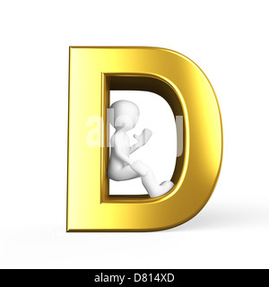 Das goldene Alphabet für das Schreiben für besondere Grüße, Text, Karten und Wünsche als Stockfoto