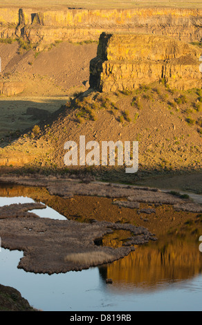 Basalt Scablands und Sun Lakes, Dry Falls State Park, Washington, APRIL Stockfoto