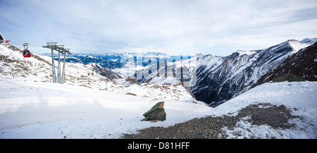 Seilbahn gehen zum Kitzsteinhorn Gipfel, Kaprun, Österreich Stockfoto