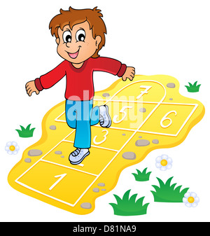 Kinder spielen Thema Bild 8 - Bild-Darstellung. Stockfoto