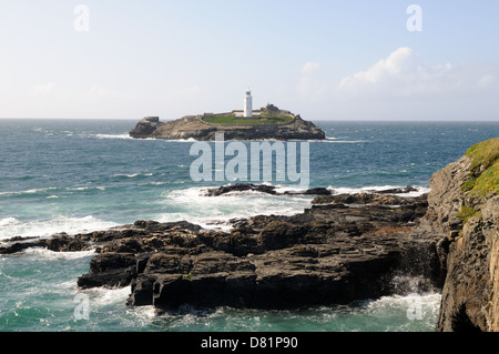 Godrevy Leuchtturm in der Nähe von Hayle Cornwall England UK GB Stockfoto