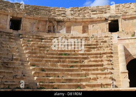 Die alte Stadt Jerash in Jordanien, die während der Bronzezeit (3200-1200 v. Chr.) von den Römern gebaut Stockfoto