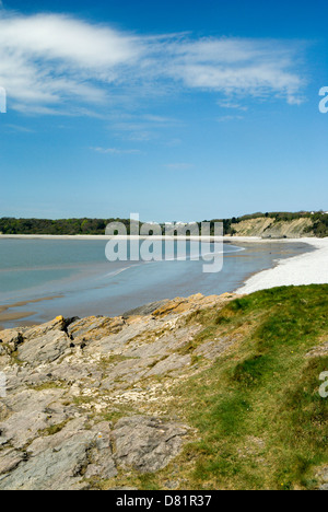 kalten knap Strand mit Blick auf Porthkerry, Barry, Tal der Glamoergan, Süd-Wales, uk. Stockfoto