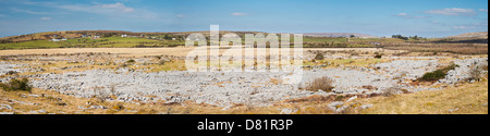 Der Carran Depression, einer großen karstige Depression oder Doline, sagte zu den größten in Europa, in die Burren, Co Clare, Irland Stockfoto