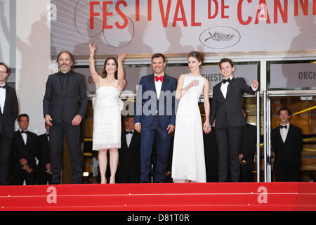 Frederic Pierrot, Geraldine Pailhas, Francois Ozon, Marine Vacth, Fantin Ravat Teilnahme an der "Jeune & Jolie"-Premiere und Eröffnung der 66. Filmfestspiele von Cannes. 16. Mai 2013 Stockfoto