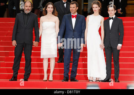 Frederic Pierrot, Geraldine Pailhas, Francois Ozon, Marine Vacth, Fantin Ravat Teilnahme an der "Jeune & Jolie"-Premiere und Eröffnung der 66. Filmfestspiele von Cannes. 16. Mai 2013 Stockfoto