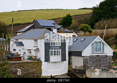 Padstow, Fischerdorf, Rick Stein Restaurant, Iron Cove, Boote, Dorf, Weiler, auf SW Coast Path in der Nähe von Padstow Bay, Cornwall Stockfoto