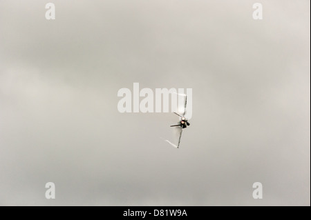 Eine F/A-18 Kampfjet geht durch seine Schritte bei einer Flugschau in Australien. Stockfoto