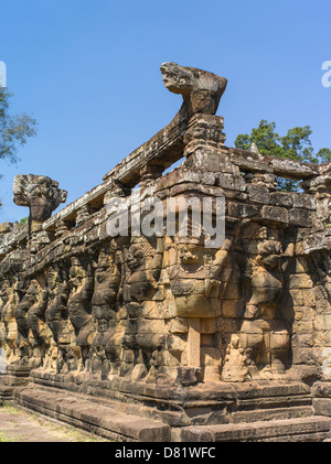 Detail. Die Terrasse der Elefanten. Angkor Thom. Angkor archäologischer Park.  Siem Reap. Kambodscha Stockfoto