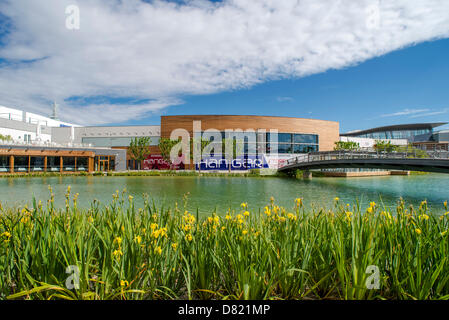 Blick auf Puerto Venecia Einkaufszentrum in Zaragoza, Spanien größte Einkaufszentrum, die 200.000 qm großen Stockfoto