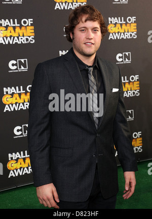 Matthew Stafford 2012 Cartoon Network Halle von Game Awards in Barker Hangar Santa Monica, Kalifornien - 18.02.12 Stockfoto