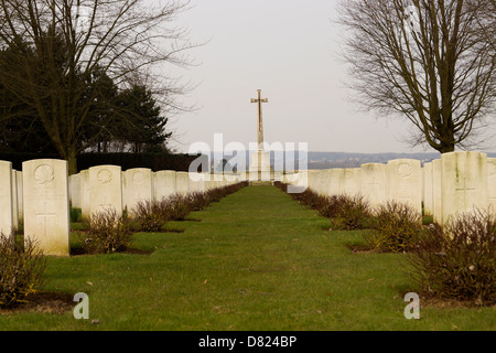 La Chaudiere Militärfriedhof, betreut von der Commonwealth War Graves Commission und ist nummeriert, No.310. Stockfoto