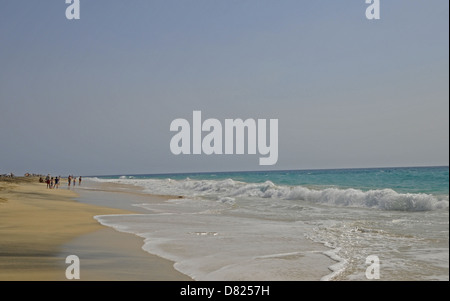 Ponta Preta Strand Santa Maria Sal Kapverden Stockfoto