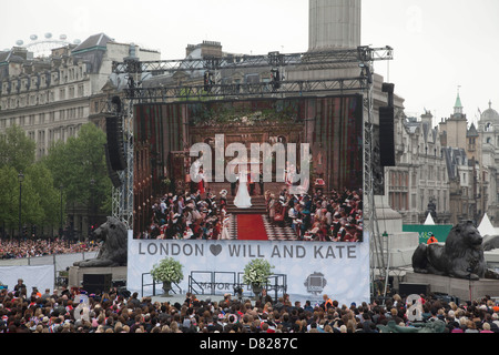 Königliche Hochzeit von Prinz William und Kate Middleton im April 2011. Stockfoto