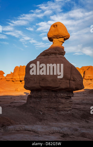 Hoodoo bei Sonnenuntergang, Goblin Valley State Park, Utah Stockfoto