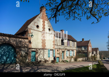 Architektur im Dorf Gerberoy, Oise, Picardie, Frankreich - eines der "plus Beaux Dörfer de France" Stockfoto
