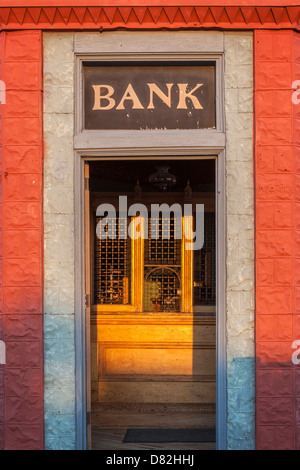 Bankgebäude in 1880 Stadt in South Dakota Stockfoto