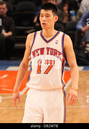 Jeremy Lin NBA-Spiel zwischen den New York Knicks gegen Sacramento Kings am Madison Square Garden New York City, USA - 15.02.12 Stockfoto