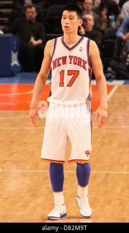 Jeremy Lin NBA-Spiel zwischen den New York Knicks gegen Sacramento Kings am Madison Square Garden New York City, USA - 15.02.12 Stockfoto