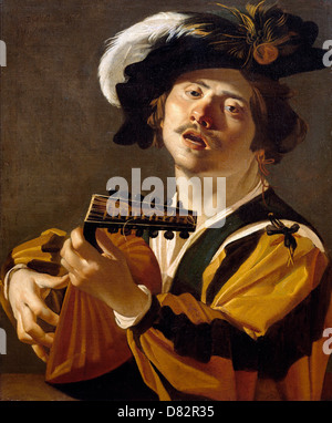 Dirck van Baburen, The Lute Player 1622 Öl auf Leinwand. Centraal Museum in Utrecht. Stockfoto