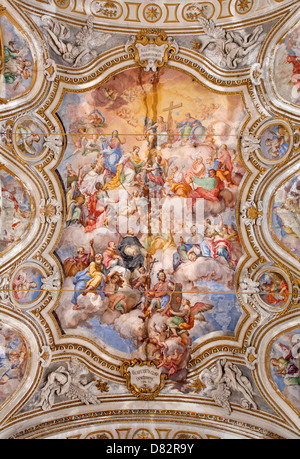 PALERMO - 8. APRIL: Fresko Il Trionfo di Santa Caterina Stockfoto
