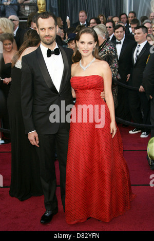 Natalie Portman und Benjamin Millepied 84. Annual Academy Awards (Oscars) im Kodak Theatre - Ankünfte Los Angeles statt, Stockfoto