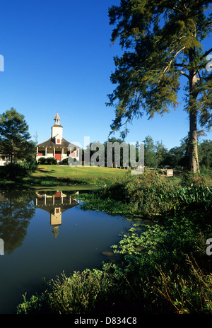 Elk283-3582v-Louisiana, Cajun Country, Lafayette, Vermillionville, Chapelle des Attakapas Stockfoto