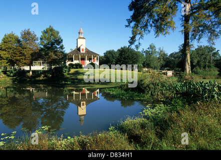 Elk283-3590 Louisiana, Cajun Country, Lafayette, Vermillionville, Chapelle des Attakapas Stockfoto