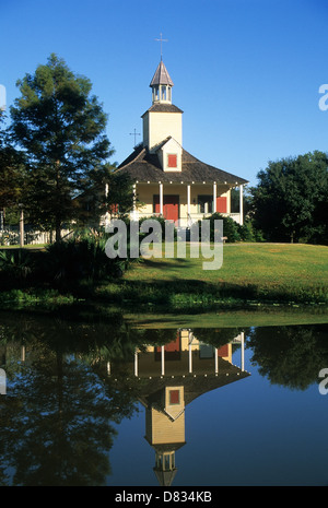 Elk283-3595v-Louisiana, Cajun Country, Lafayette, Vermillionville, Chapelle des Attakapas Stockfoto