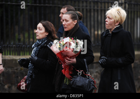 Die Beerdigung des ehemaligen The X Factor Kandidat Kerry McGregor, statt an Kirk Calder. Kerry von Blasenkrebs gestorben Stockfoto