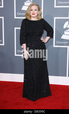 Adele Adkins 54th Annual GRAMMY Awards (die Grammys) - 2012 Ankünfte im Staples Center Los Angeles, Kalifornien statt- Stockfoto