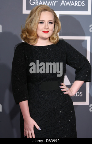 Adele Adkins 54th Annual GRAMMY Awards (die Grammys) - 2012 Ankünfte im Staples Center Los Angeles, Kalifornien statt- Stockfoto