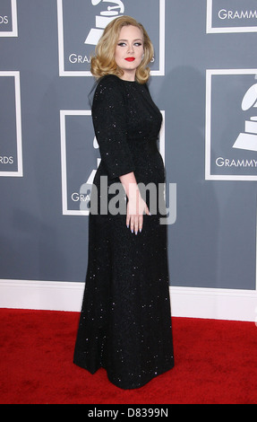 Adele Adkins 54th Annual GRAMMY Awards (die Grammys) - 2012 Ankünfte im Staples Center Los Angeles, Kalifornien statt- Stockfoto