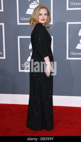 Adele Adkins 54th Annual GRAMMY Awards (die Grammys) - 2012 Ankünfte im Staples Center Los Angeles, Kalifornien statt- Stockfoto