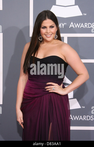 Hillary Scott "Lady Antebellum" 54. Annual GRAMMY Awards (The Grammys) - 2012 Ankünfte statt im Staples Center Los Stockfoto