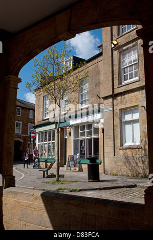 Cornhill aus Markt Haus, Ilminster, Somerset, England, Großbritannien Stockfoto