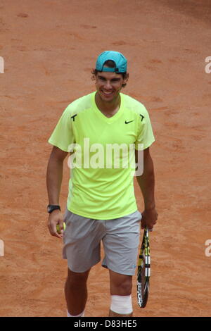 Rom, Italien. 17. Mai 2013 Rafael Nadal üben an der an der atp masters. Bildnachweis: Gari Wyn Williams / Alamy Live News Stockfoto