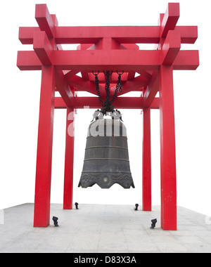 Große Glocke hängen rote Regal, shanghai, china Stockfoto