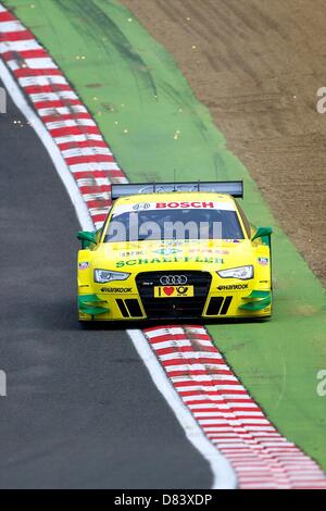 Brands Hatch, Großbritannien. 18. Mai 2013. Mike Rockenfeller in seinem Audi Sport Team Phoenix Audi RS 5 DTM in der Qualifikation für die Runde 2 die DTM Deutsche Tourenwagen Meisterschaft von Brands Hatch Rennstrecke. Bildnachweis: Aktion Plus Sportbilder / Alamy Live News Stockfoto