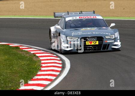 Brands Hatch, Großbritannien. 18. Mai 2013. Filipe Albuquerque in seinem Audi Sport Team Rosberg Audi RS 5 DTM in der Qualifikation für die Runde 2 die DTM Deutsche Tourenwagen Meisterschaft von Brands Hatch Rennstrecke. Bildnachweis: Aktion Plus Sportbilder / Alamy Live News Stockfoto