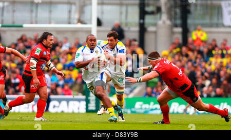 Dublin, Irland. 18. Mai 2013. Sitiveni Sivivatu (Clermont) die Zeilenumbrüche während der Heineken-Cup-Finale zwischen ASM Clermont Auvergne und Toulon aus dem Aviva Stadion. Bildnachweis: Aktion Plus Sportbilder / Alamy Live News Stockfoto