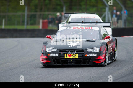 Brands Hatch, Großbritannien. 18. Mai 2013. Edoardo Mortara (ITA) das Audi Sport Team Rosberg Audi RS 5 DTM während der DTM Deutsche Tourenwagen Meisterschaft Qualifikation von Brands Hatch zu fahren. Bildnachweis: Aktion Plus Sportbilder / Alamy Live News Stockfoto