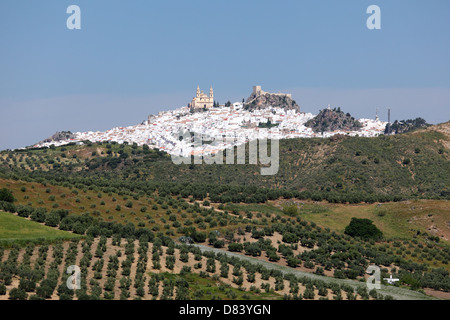 Weiße Stadt Olvera in Andalusien, Spanien Stockfoto