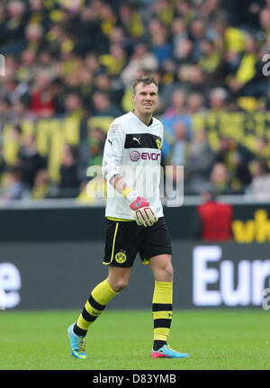 18.05.2013, Xtvx, 1.Bundesliga, Borussia Dortmund - TSG 1899 Hoffenheim, VL Kevin Grosskreutz (Borussia Dortmund) als Torwart Foto: Hübner/Voelker Stockfoto