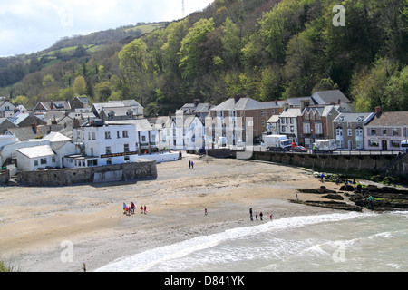 Fo'c's'le Inn Hotel am Strand von Combe Martin, Ilfracombe, Devon, England, Großbritannien, Deutschland, UK, Europa Stockfoto