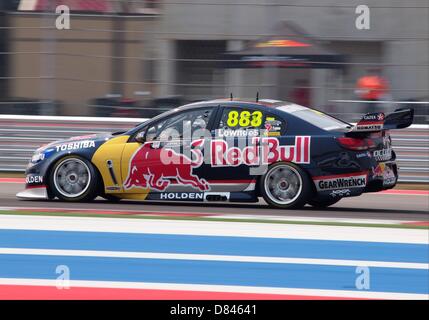 Austin, Texas, USA. 18. Mai 2013. Craig Lowndes #888, während der V8 Supercars Rennen 13 am zweiten Tag von Austin 400 in Austin, TX. Zweites Rennen 13 und 14 Rennen beendet Stockfoto