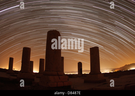 Sterne Wanderwege über die Private Palace von Cyrus das große, Pasargadae, Provinz Fars, Iran. Stockfoto